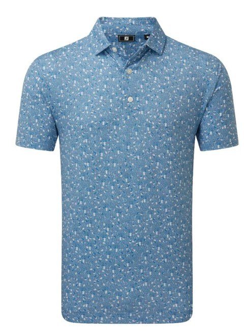 FootJoy Bloody Mary Lisle męska koszulka, tonal riviera/brzoskwiniowy/biały/niebieski