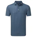 FootJoy Vegas Marker Lisle męskie polo, mint julep/navy/wiward blue