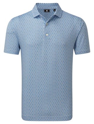 FootJoy Vegas Marker Lisle męskie polo, white/riviera/peach