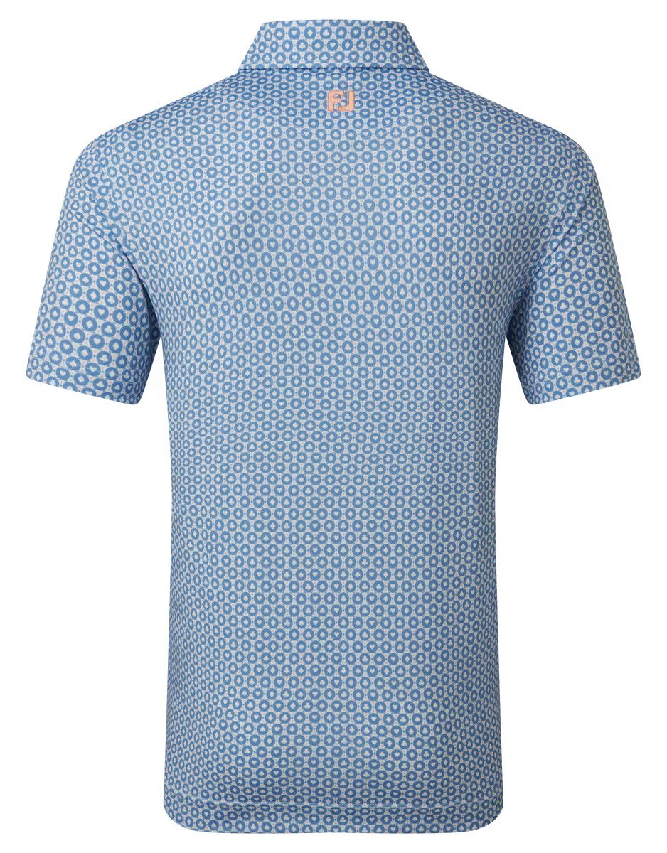 FootJoy Vegas Marker Lisle męskie polo, white/riviera/peach