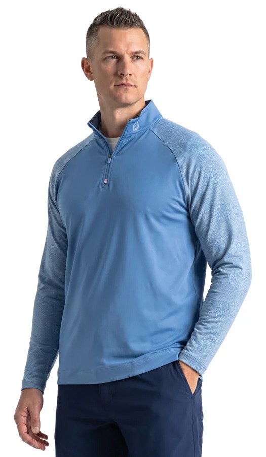 FootJoy Raglan H Block Chill-Out Midlayer Longsleeves męskie t-shirt, riviera
