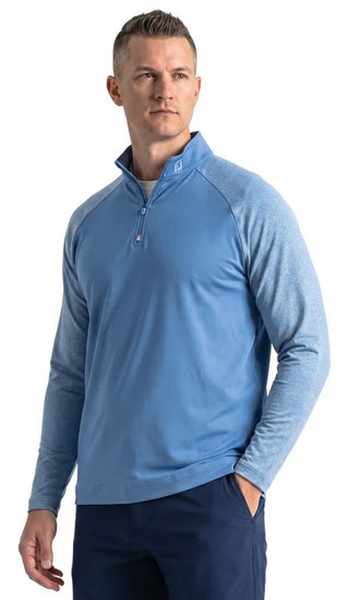 FootJoy Raglan H Block Chill-Out Midlayer Longsleeves męskie t-shirt, riviera