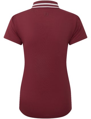 FootJoy Loop Button damskie polo, cranberry/white