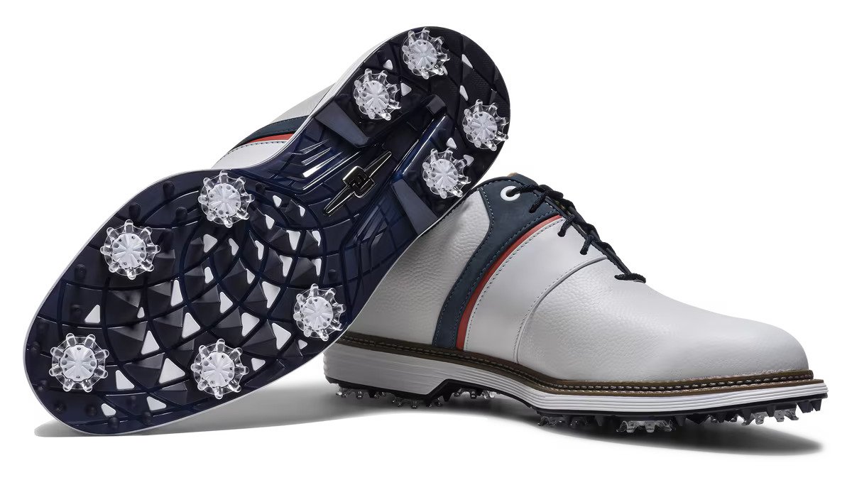 FootJoy Premiere Series - Packard męskie buty golfowe, white/blue/nantucket red