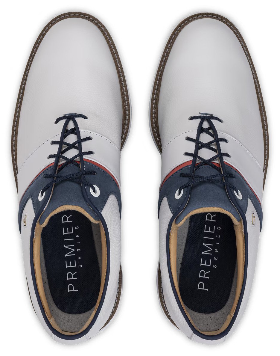 FootJoy Premiere Series - Packard męskie buty golfowe, white/blue/nantucket red
