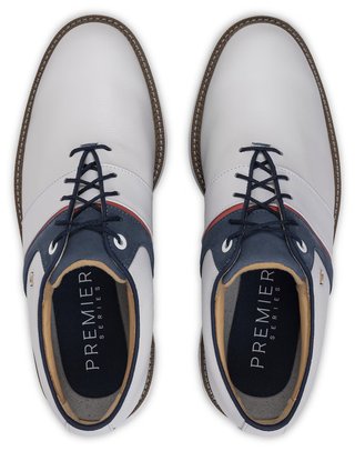 FootJoy Premiere Series - Packard męskie buty golfowe, white/blue/nantucket red