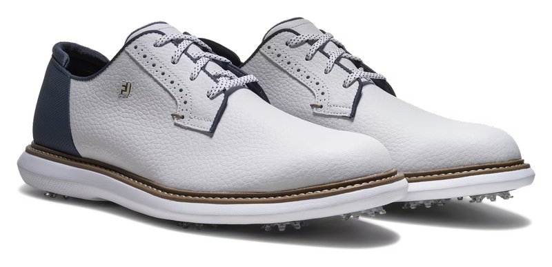 FootJoy FJ Traditions Blucher męskie buty golfowe, white/blue/tan