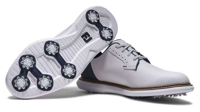 FootJoy FJ Traditions Blucher męskie buty golfowe, white/blue/tan