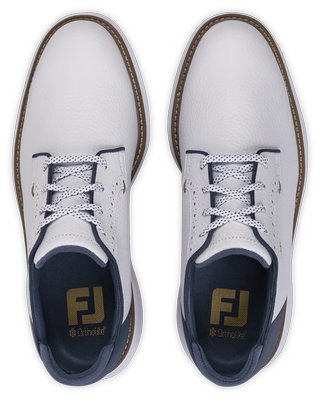 FootJoy FJ Traditions Blucher męskie buty golfowe, white/blue/tan