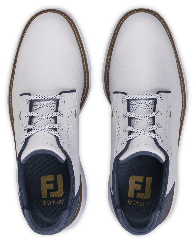 FootJoy FJ Traditions Blucher męskie buty golfowe, white/blue/tan
