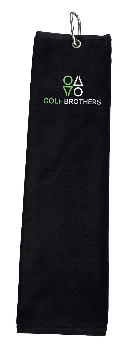 Golf Brothers Trifold ręcznik golfowy, czarny