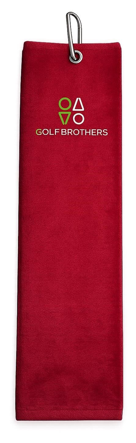 Golf Brothers Trifold ręcznik golfowy, ciemnoczerwony