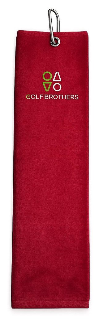 Golf Brothers Trifold ręcznik golfowy, ciemnoczerwony