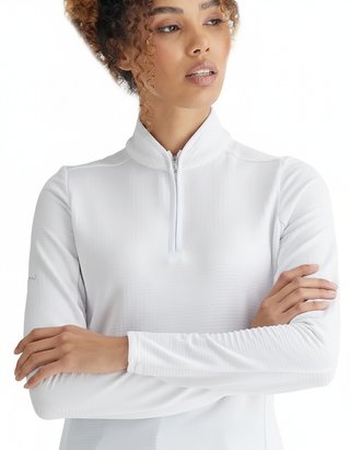 PING Abigale Performance Fleece damska bluza, biała