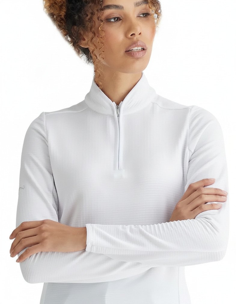 PING Abigale Performance Fleece damska bluza, biała