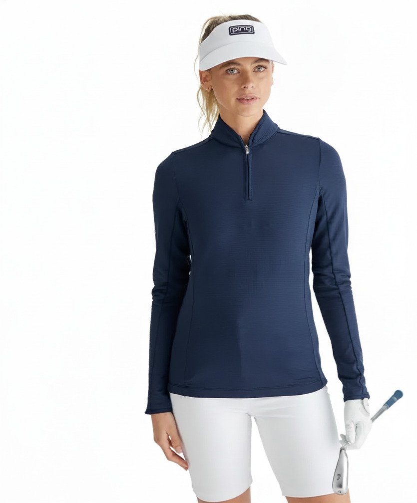 PING Abigale Performance Fleece damska bluza, granatowa