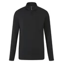 PING Aveline Half Zip damska koszulka z długim rękawem, czarna