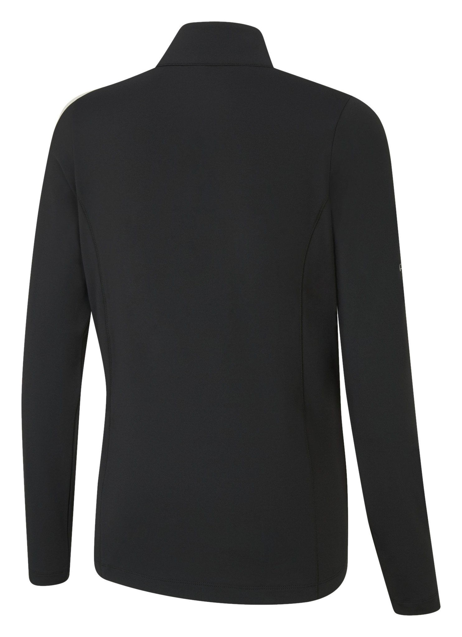 PING Aveline Half Zip damska koszulka z długim rękawem, czarna