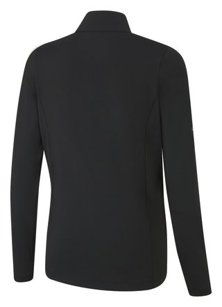 PING Aveline Half Zip damska koszulka z długim rękawem, czarna