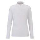 PING Aveline Half Zip damska koszulka z długim rękawem, biała