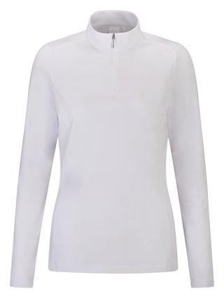 PING Aveline Half Zip damska koszulka z długim rękawem, biała