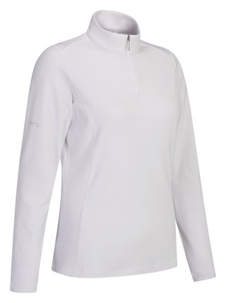 PING Aveline Half Zip damska koszulka z długim rękawem, biała