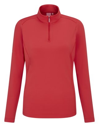 PING Aveline Half Zip damska koszulka z długim rękawem, cayenne