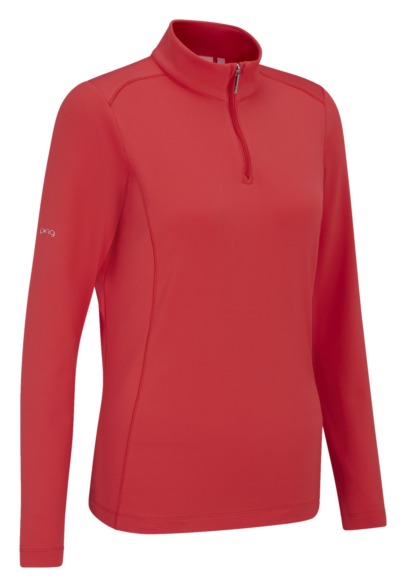 PING Aveline Half Zip damska koszulka z długim rękawem, cayenne