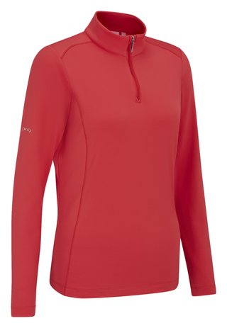 PING Aveline Half Zip damska koszulka z długim rękawem, cayenne