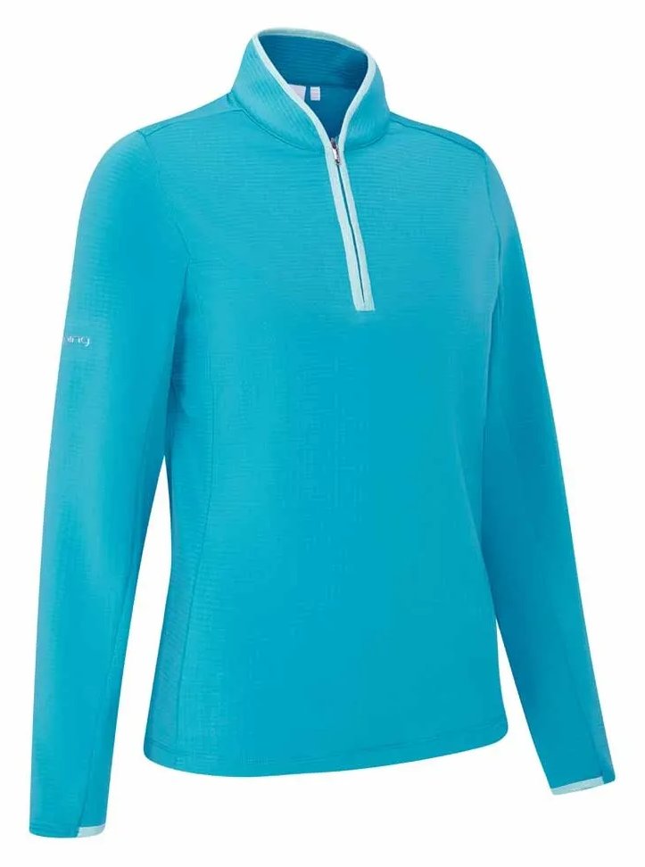PING Abigale Performance Fleece damska bluza, turkusowa