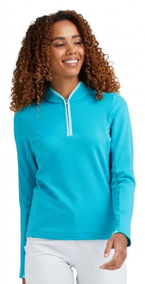 PING Abigale Performance Fleece damska bluza, turkusowa