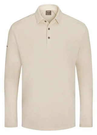 PING Demitri Longsleeve męskie polo, egret