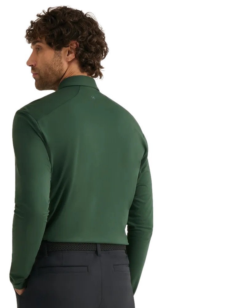 PING Demitri Longsleeve męskie polo, gorse green