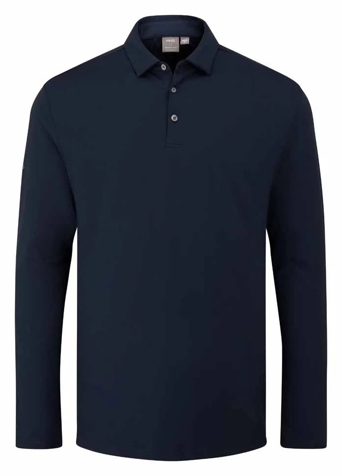 PING Demitri Longsleeve męskie polo, granatowe