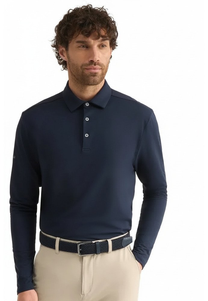 PING Demitri Longsleeve męskie polo, granatowe