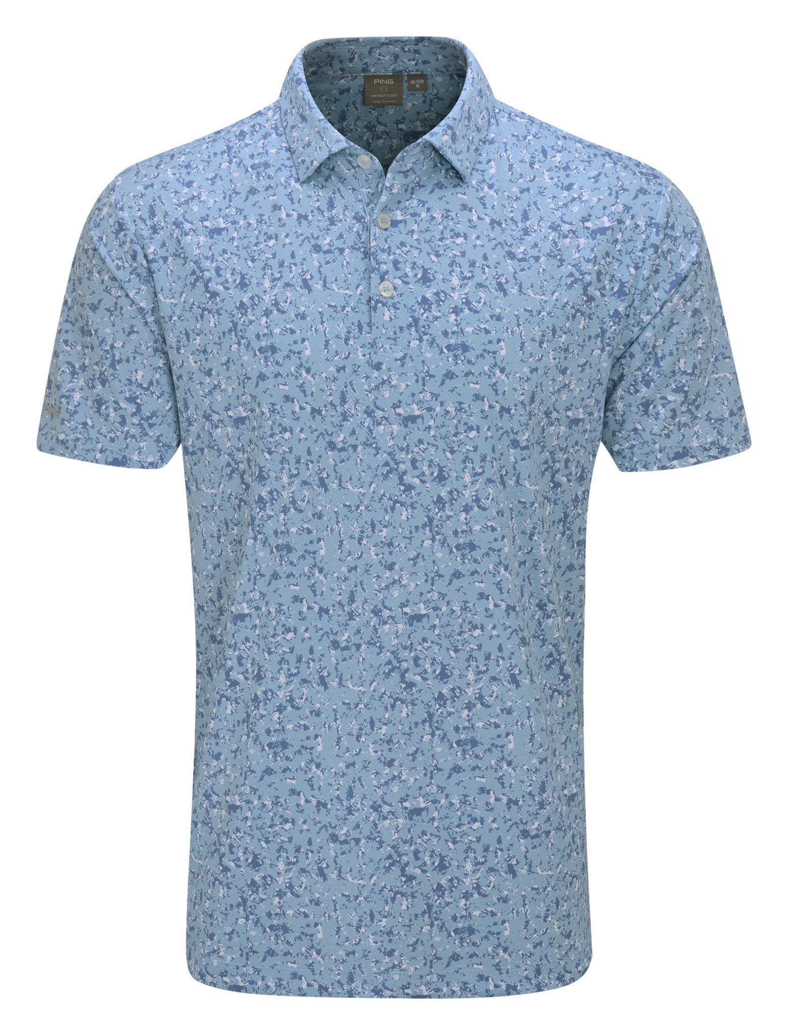 PING Gilmore męskie polo, dusty blue multi