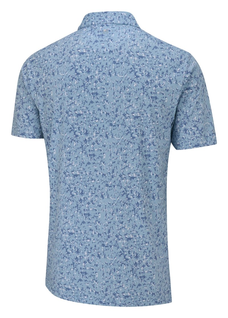 PING Gilmore męskie polo, dusty blue multi