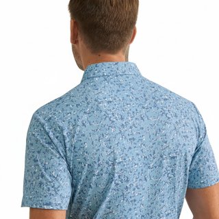PING Gilmore męskie polo, dusty blue multi