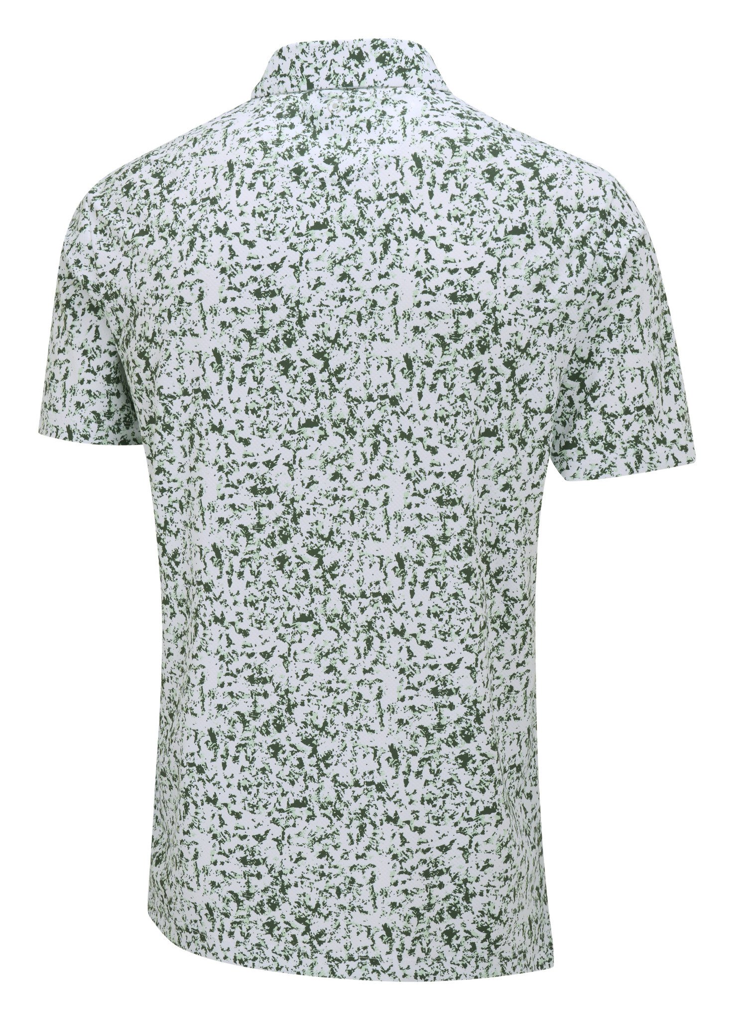 PING Gilmore męskie polo, white/gorse green multi
