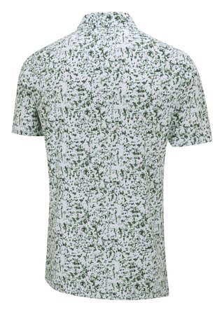 PING Gilmore męskie polo, white/gorse green multi