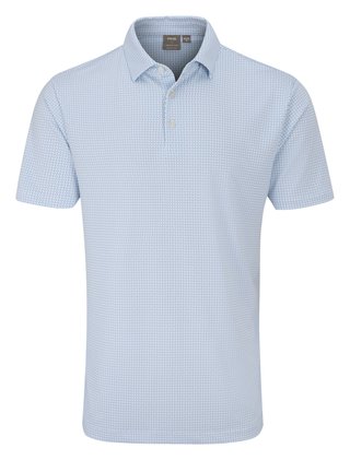 PING Gilmore męskie polo, white/dusty blue