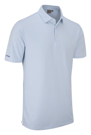 PING Gilmore męskie polo, white/dusty blue