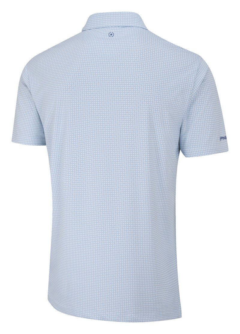 PING Gilmore męskie polo, white/dusty blue