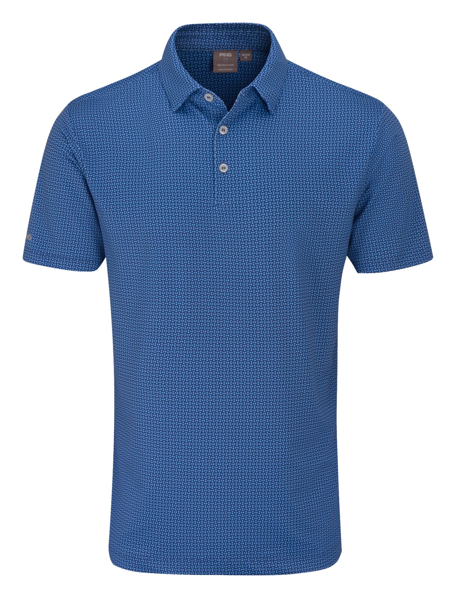 PING Gilmore męskie polo, midnight/infinity blue