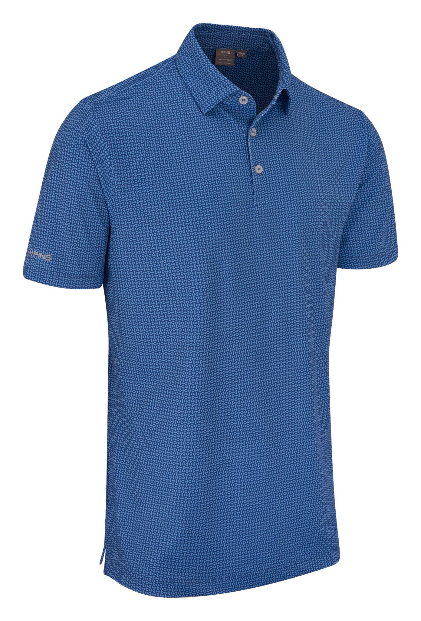 PING Gilmore męskie polo, midnight/infinity blue