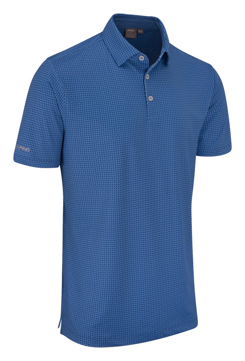 PING Gilmore męskie polo, midnight/infinity blue