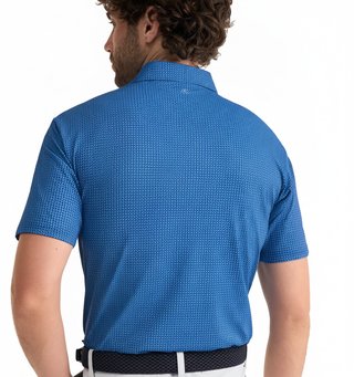 PING Gilmore męskie polo, midnight/infinity blue