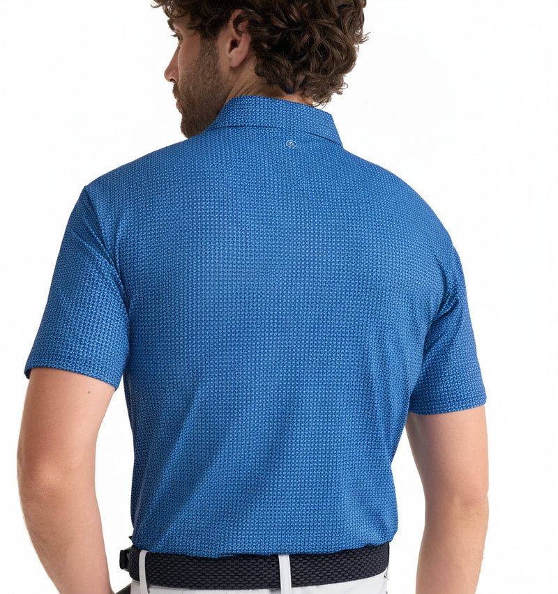 PING Gilmore męskie polo, midnight/infinity blue