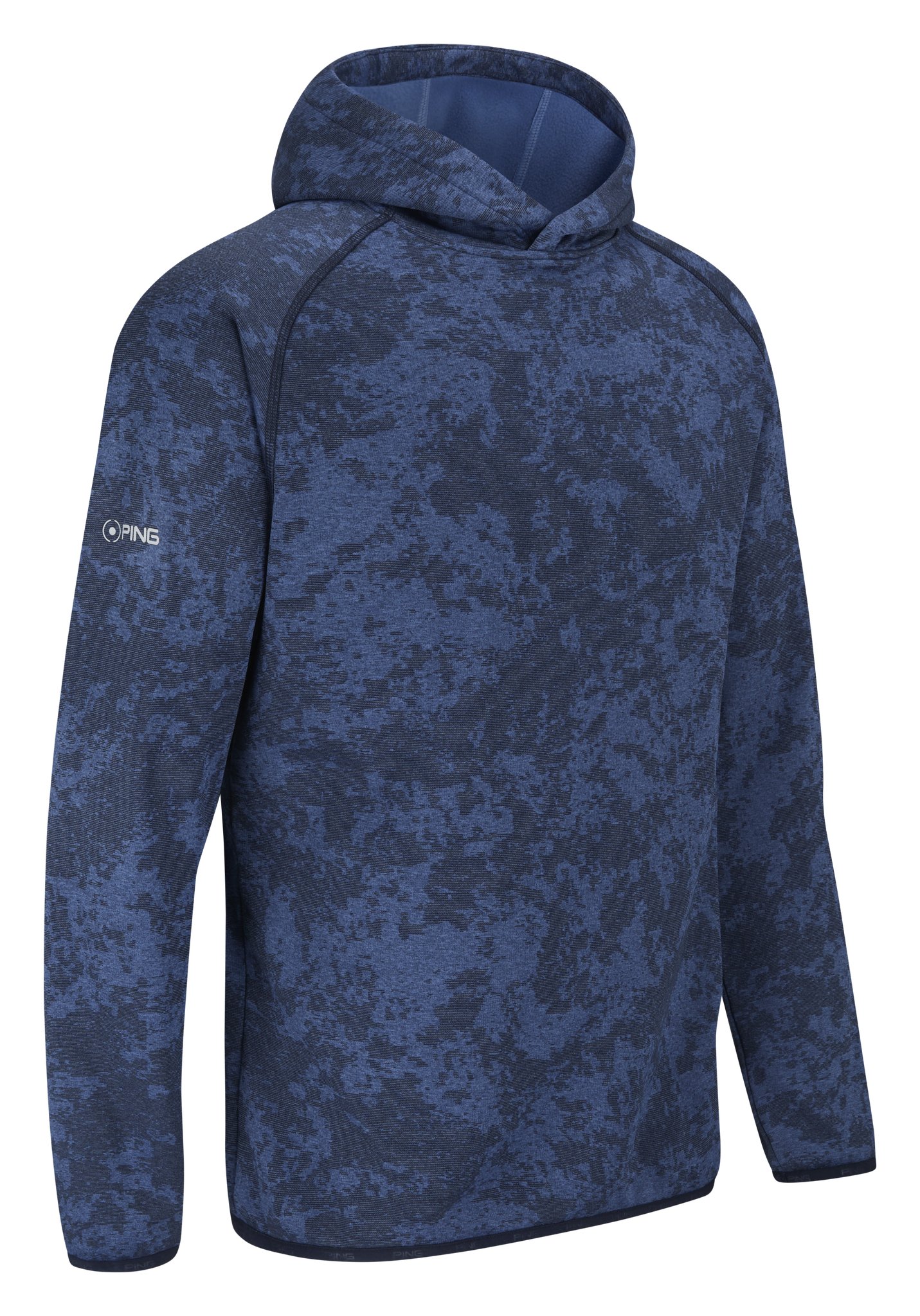 PING Saul męska bluza z kapturem, deep sea blue camo