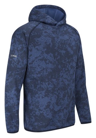 PING Saul męska bluza z kapturem, deep sea blue camo